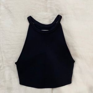 Babaton Aritzia Black Crop Top